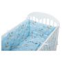 Lenjerie patut BabyNeeds, 120x60 cm, 5 piese, Norisori pufosi, Albastru