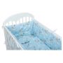 Lenjerie patut BabyNeeds, 120x60 cm, 5 piese, Norisori pufosi, Albastru