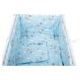 Lenjerie patut BabyNeeds, 120x60 cm, 5 piese, Norisori pufosi, Albastru